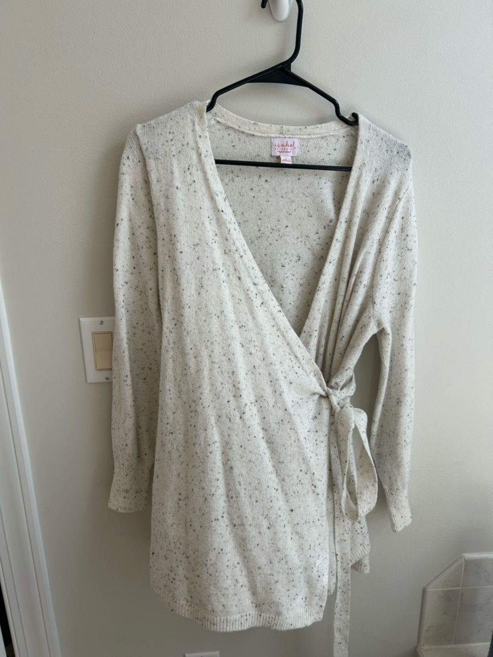 Isabel Maternity by Ingrid & Isabel Cream Speckled Wrap Sweater